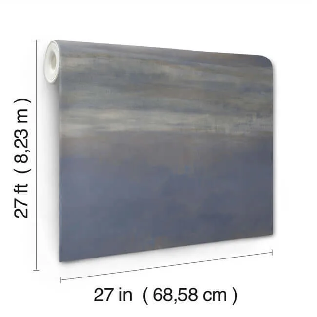 Carol Benson-Cobb Serene Reflection - Navy Wallpaper | Buy Online Carol Benson-Cobb Serene Reflection wallpaper, color Navy, SKU CC1255