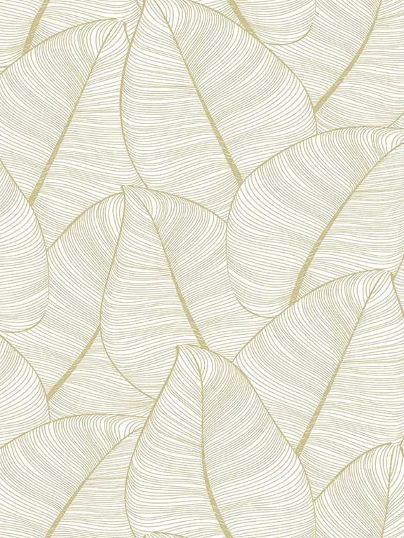 Casa Mia RM21803 Casa Mia Lined Leaves Peel and Stick Wallpaper swatch