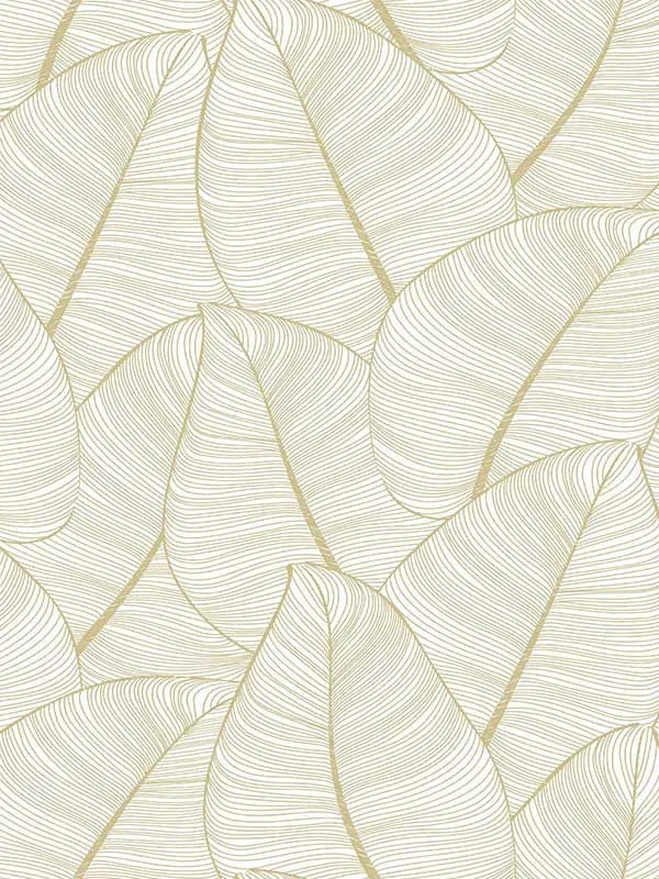 Casa Mia RM21803 Casa Mia Lined Leaves Peel and Stick Wallpaper swatch