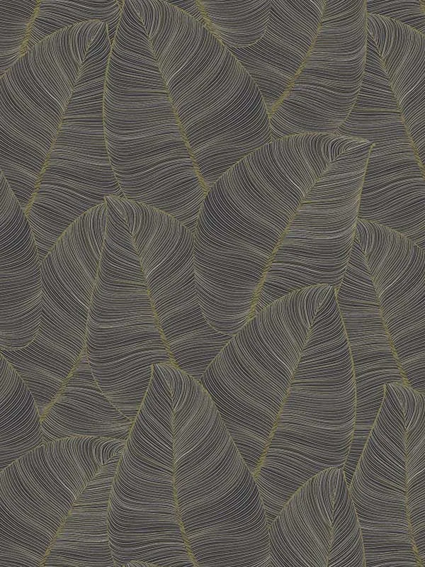 Casa Mia RM21807 Casa Mia Lined Leaves Peel and Stick Wallpaper swatch