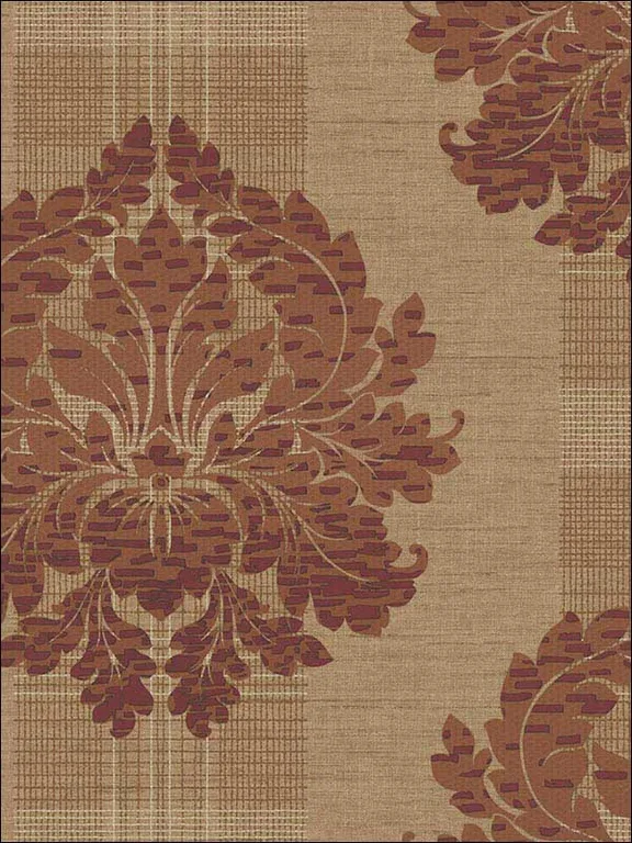 Casa Mia RM30801 Neoclassic Contemporary Damask Wallpaper swatch