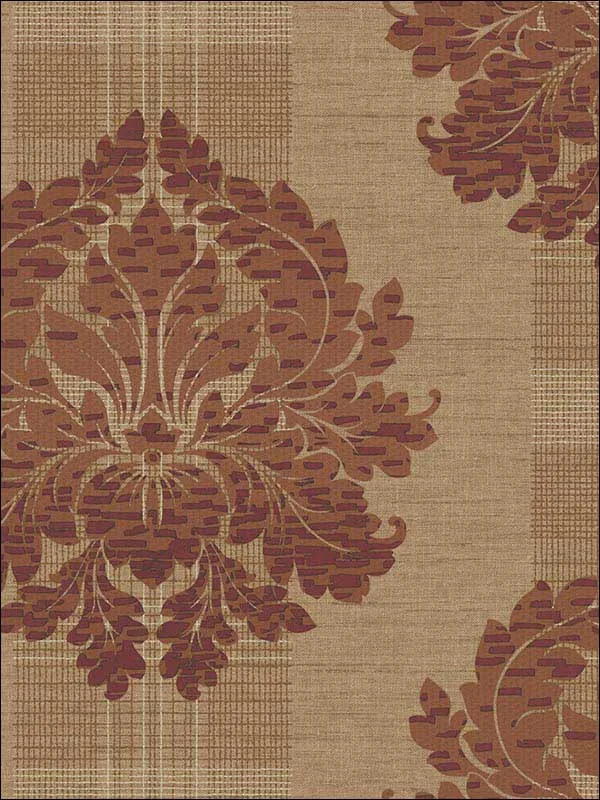 Casa Mia RM30801 Neoclassic Contemporary Damask Wallpaper swatch