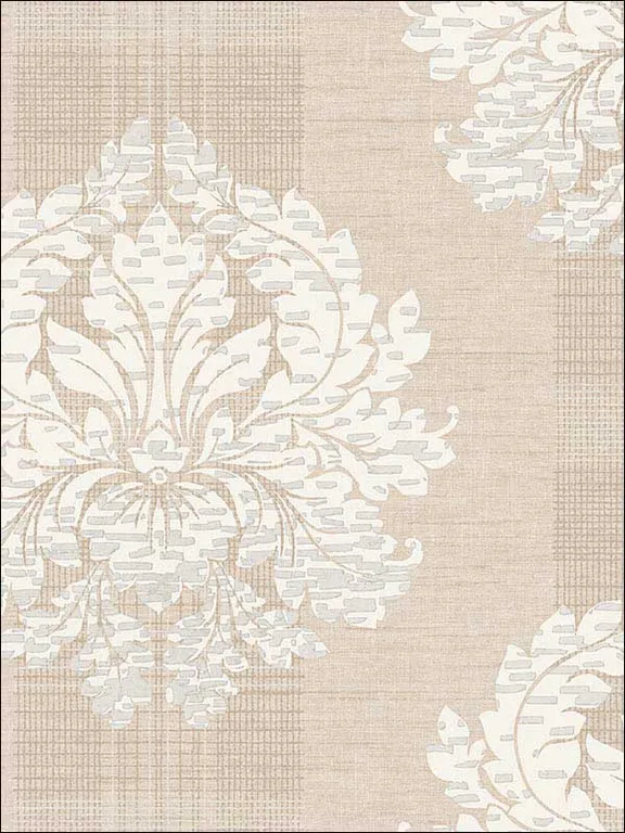 Casa Mia RM30805 Neoclassic Contemporary Damask Wallpaper swatch