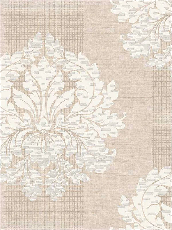 Casa Mia RM30805 Neoclassic Contemporary Damask Wallpaper swatch