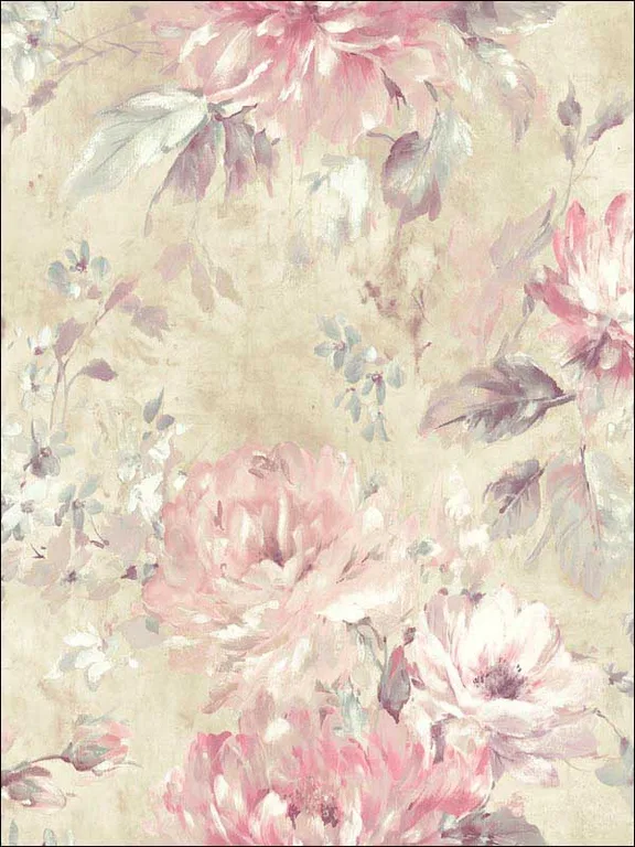 Casa Mia RM50201 Watercolor Flower Wallpaper swatch