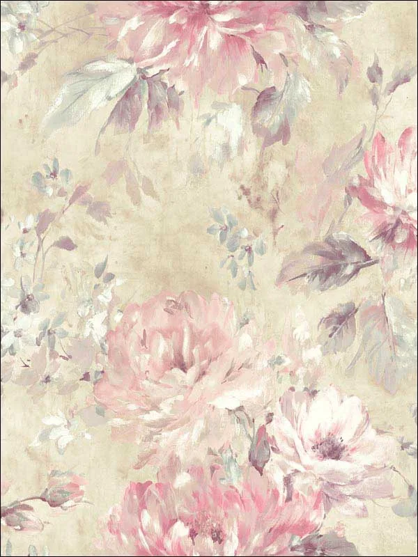 Casa Mia RM50201 Watercolor Flower Wallpaper swatch