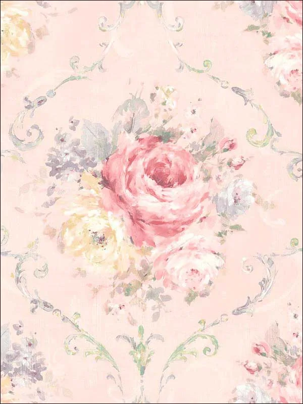 Casa Mia RM50501 Classic Flora Cameo Wallpaper swatch