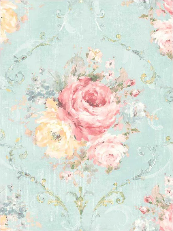 Casa Mia RM50502 Classic Flora Cameo Wallpaper swatch
