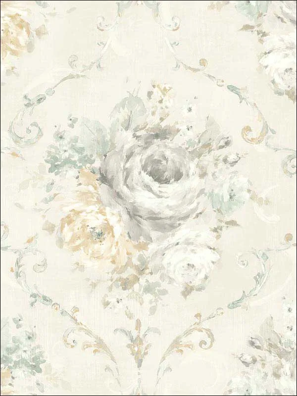 Casa Mia RM50503 Classic Flora Cameo Wallpaper swatch