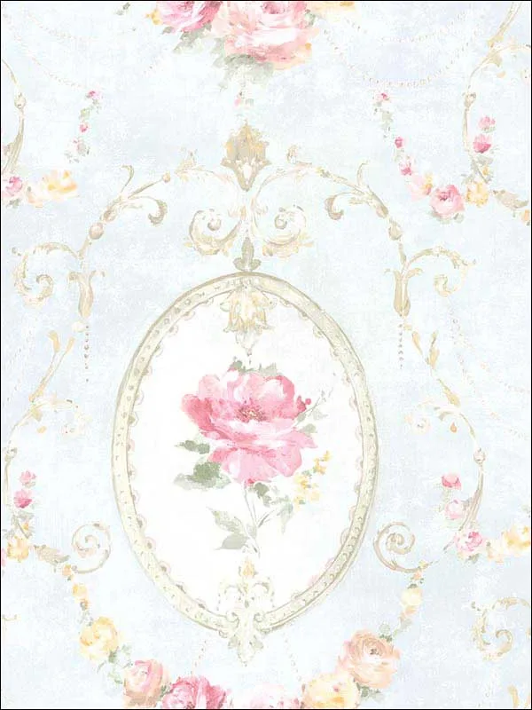 Casa Mia RM50802 Flora Cameo Wallpaper swatch