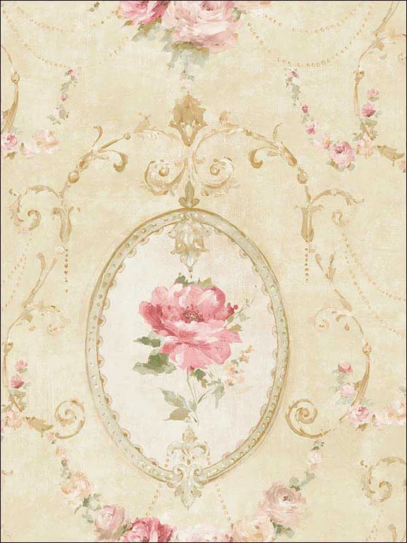 Casa Mia RM50805 Flora Cameo Wallpaper swatch