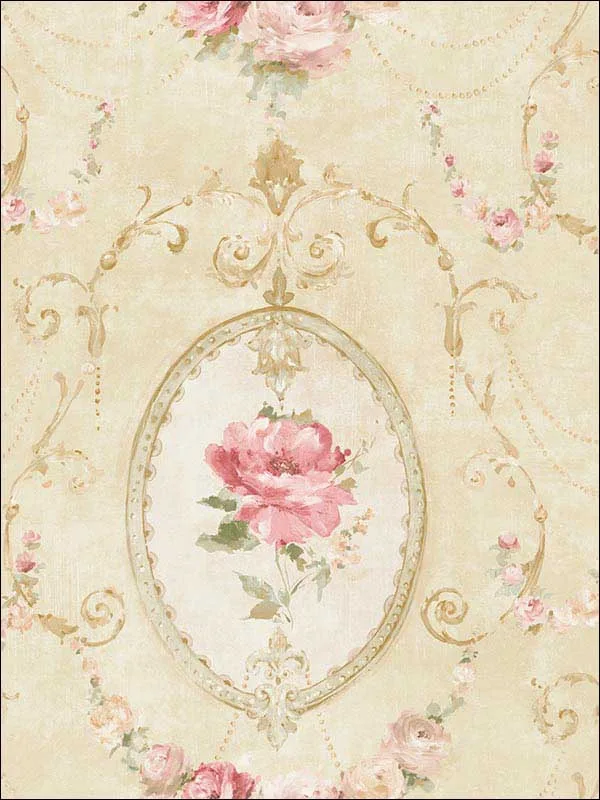 Casa Mia RM50805 Flora Cameo Wallpaper swatch