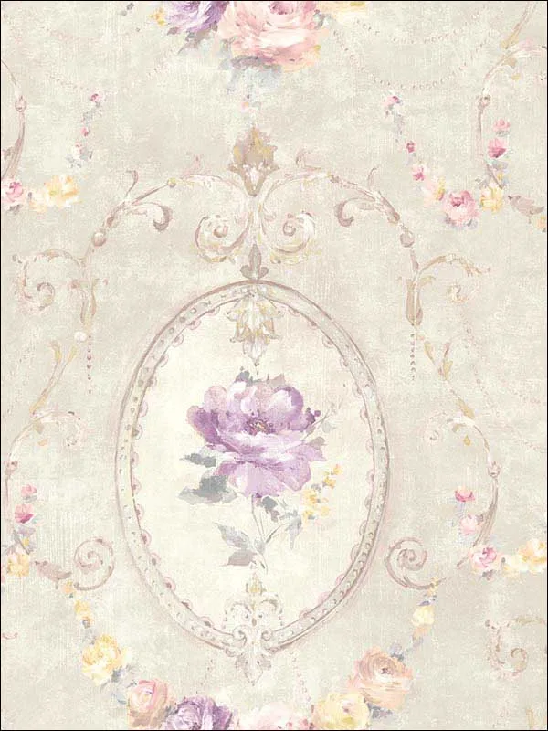 Casa Mia RM50809 Flora Cameo Wallpaper swatch