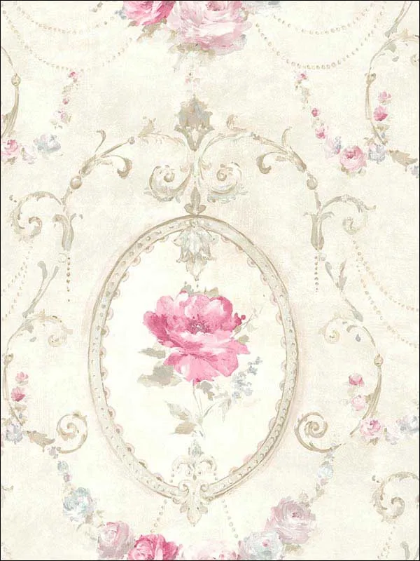 Casa Mia RM50811 Floral Stripes Wallpaper swatch