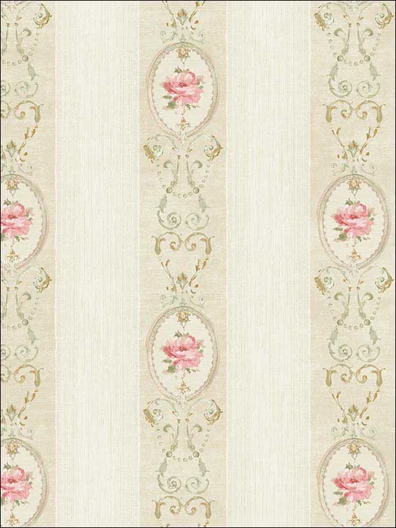 Casa Mia RM50905 Floral Stripes Wallpaper swatch