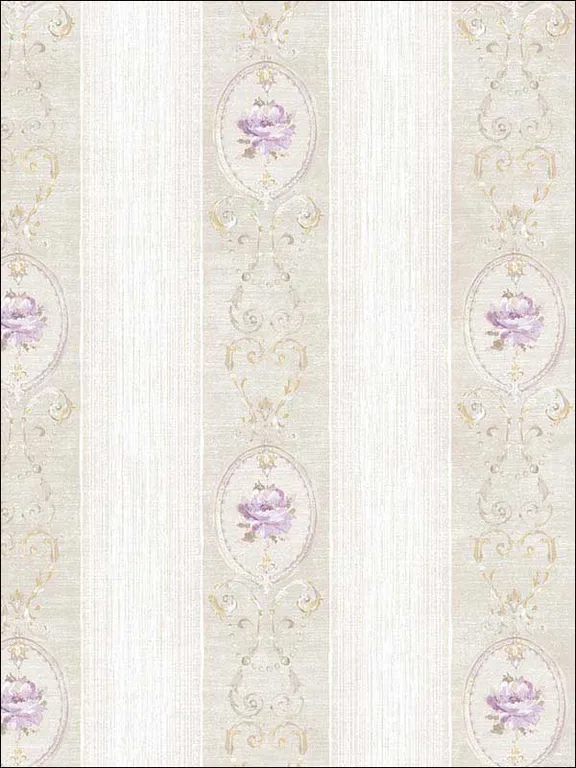 Casa Mia RM50909 Floral Stripes Wallpaper swatch