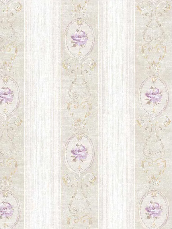 Casa Mia RM50909 Floral Stripes Wallpaper swatch