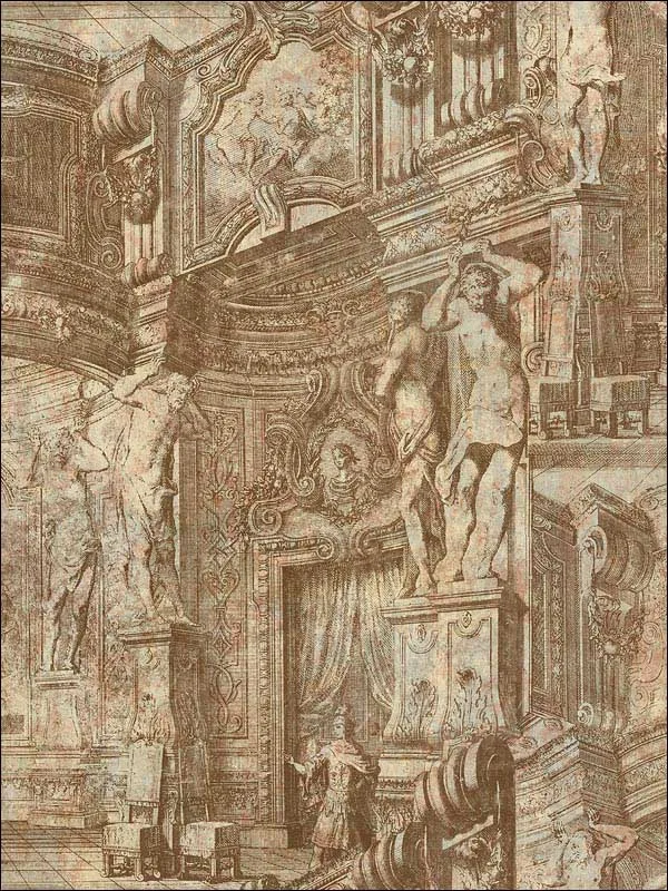 Casa Mia RM60106 Antique Monument Wallpaper swatch