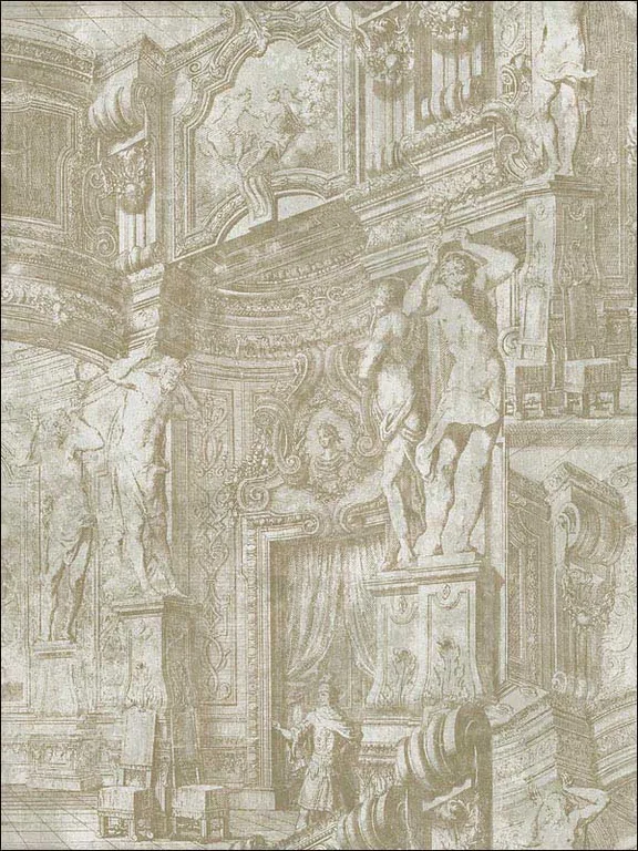 Casa Mia RM60108 Antique Monument Wallpaper swatch