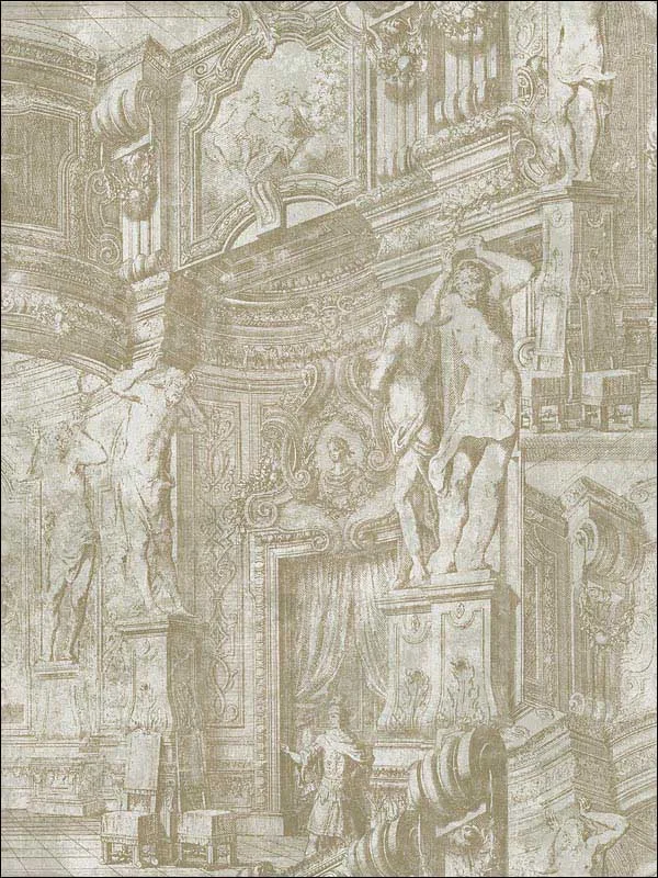 Casa Mia RM60108 Antique Monument Wallpaper swatch
