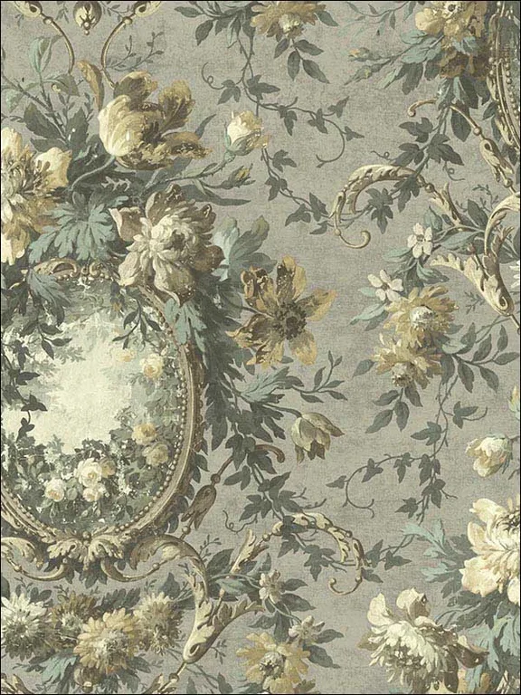 Casa Mia RM60712 English Vintage Cameo Wallpaper swatch
