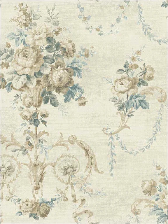 Casa Mia RM61202 English Floral Cameo Wallpaper swatch