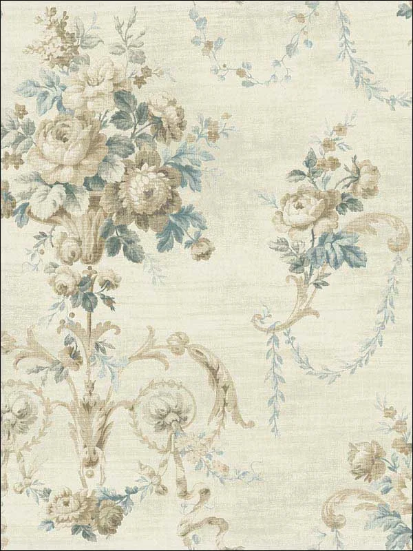 Casa Mia RM61202 English Floral Cameo Wallpaper swatch