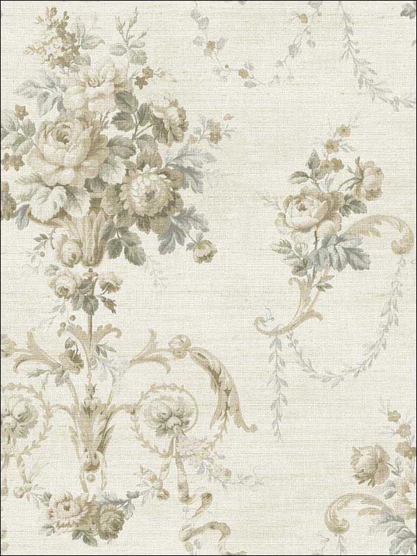 Casa Mia RM61208 English Floral Cameo Wallpaper swatch