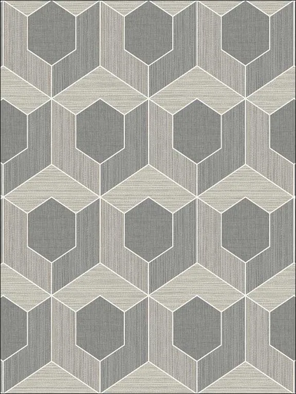 Casa Mia RM70408 3D Hexagon Wallpaper swatch