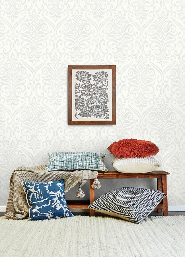 Chesapeake Adavu wallpaper, color Dove, SKU 4148-27437