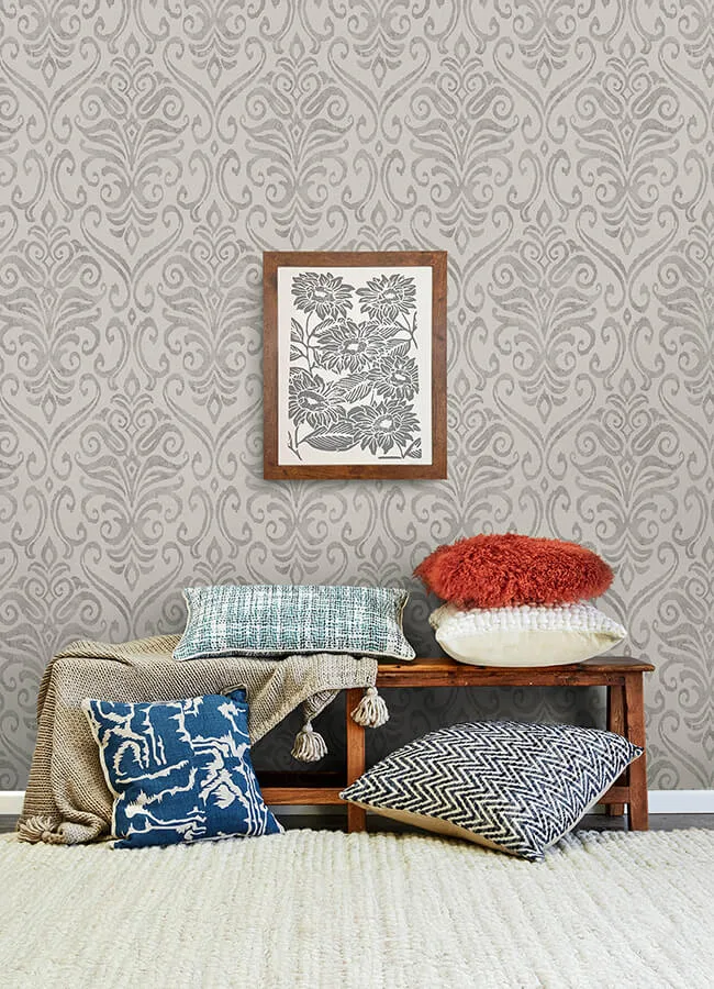 Chesapeake Adavu wallpaper, color Grey, SKU 4148-27439