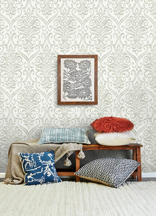 Chesapeake Adavu wallpaper, color Sage, SKU 4148-27441