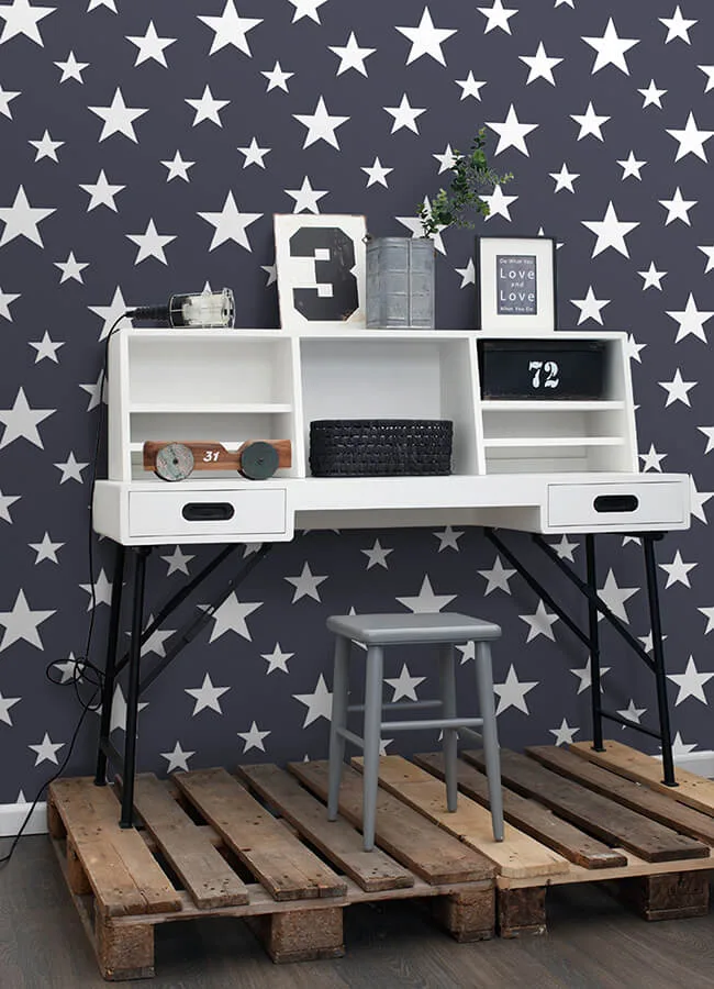 Chesapeake Amira wallpaper, color Navy, SKU 4060-138933