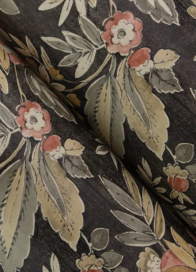 Chesapeake Begonia - Black Wallpaper | Buy Online Chesapeake Begonia wallpaper, color Black, SKU 4148-27421