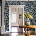 Chesapeake Begonia wallpaper, color Indigo, SKU 4148-27422