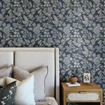 Chesapeake Begonia wallpaper, color Indigo, SKU 4148-27422