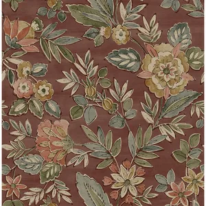 Chesapeake Begonia wallpaper, color Red, SKU 4148-27425