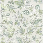 Chesapeake Begonia wallpaper, color Sea Green, SKU 4148-27424