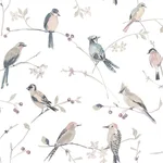 Chesapeake Birdsong wallpaper, color Mauve, SKU 3124-13854