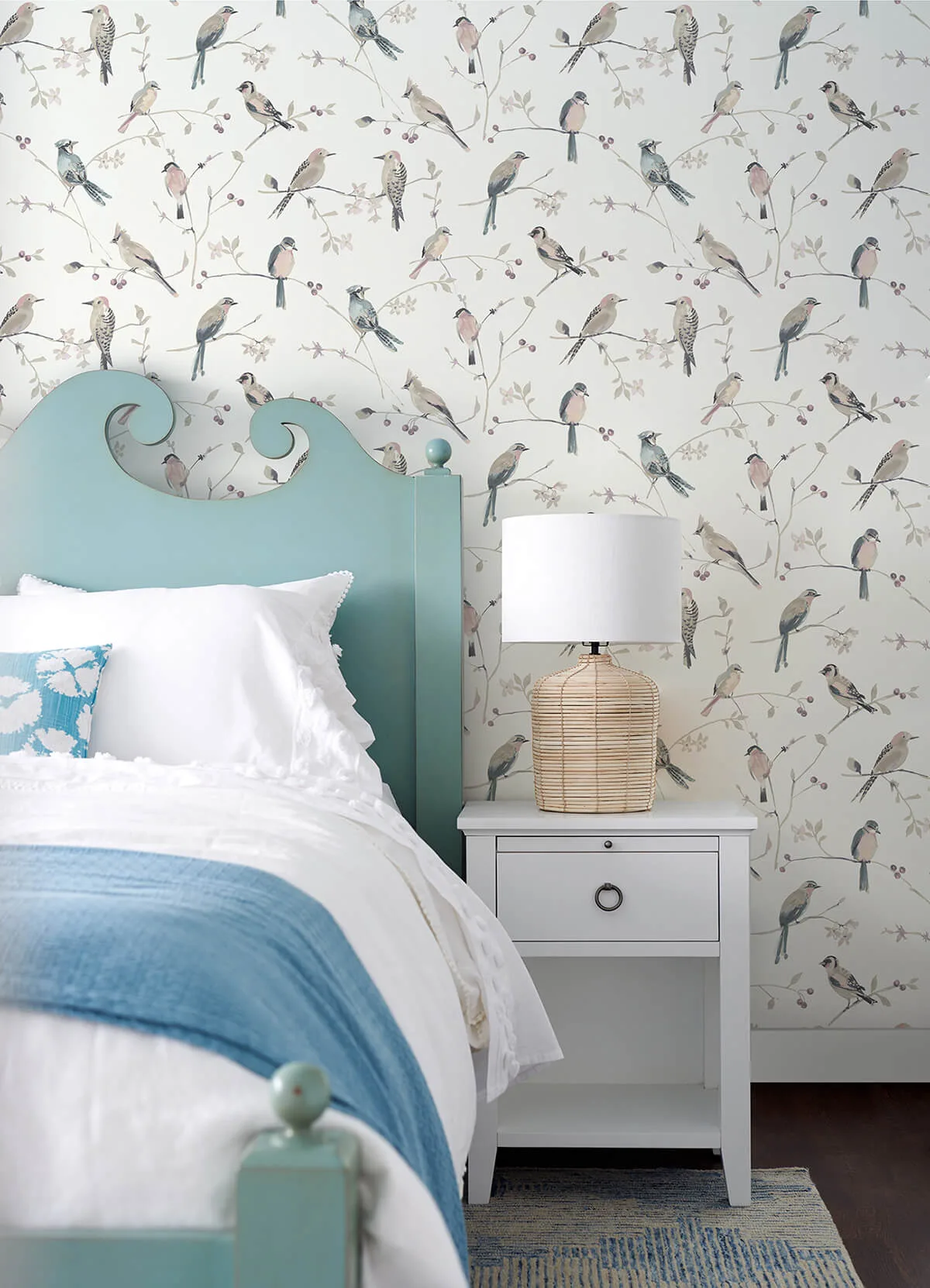 Chesapeake Birdsong wallpaper, color Mauve, SKU 3124-13854