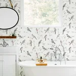 Chesapeake Birdsong wallpaper, color Mauve, SKU 3124-13854