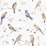 Chesapeake Birdsong wallpaper, color Orange, SKU 3124-13851