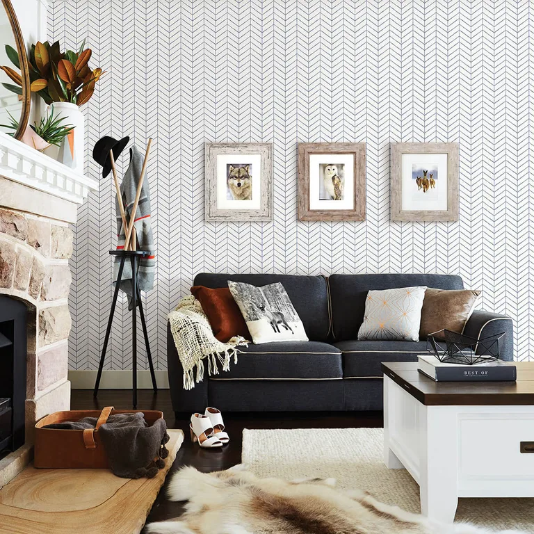 Chesapeake Bison wallpaper, color Blue, SKU 3123-25096