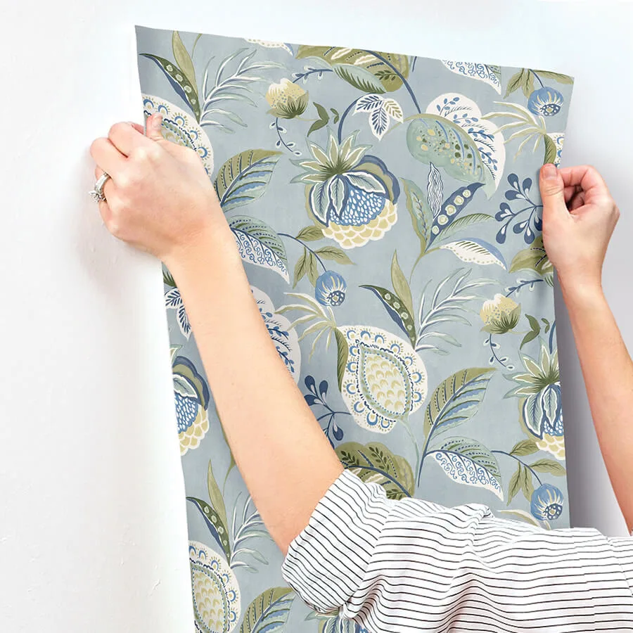Chesapeake Bohemian - Blue Wallpaper | Buy Online Chesapeake Bohemian wallpaper, color Blue, SKU 3125-72300
