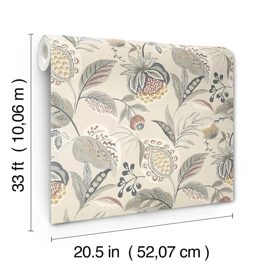 Chesapeake Bohemian - Grey Wallpaper | Buy Online Chesapeake Bohemian wallpaper, color Grey, SKU 3125-72304
