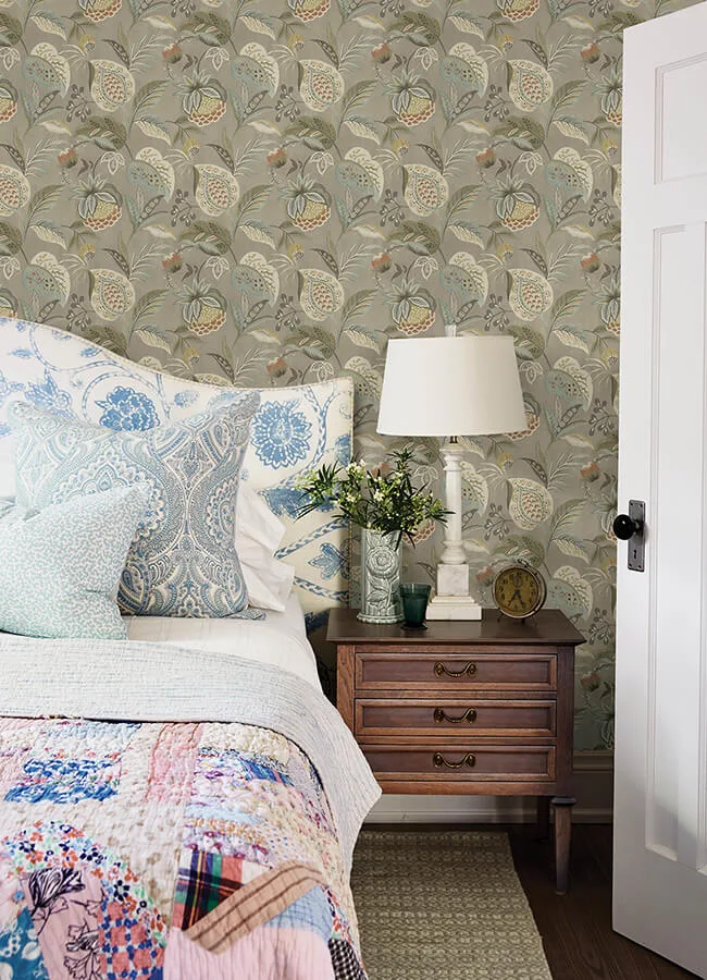 Chesapeake Bohemian wallpaper, color Taupe, SKU 3125-72301