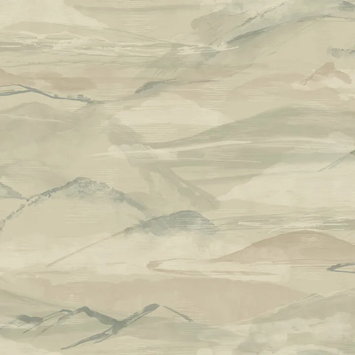 Chesapeake Bozeman Mountains wallpaper, color Moss, SKU 4142-72624