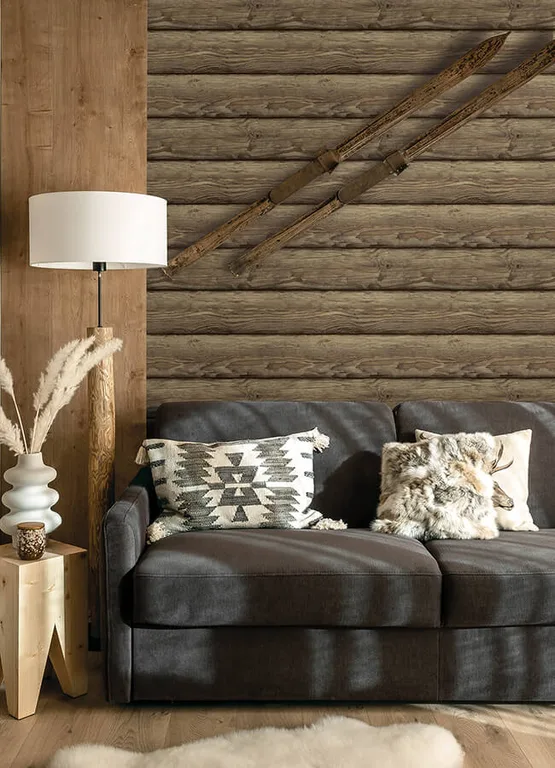 Chesapeake Bunkhouse wallpaper, color Mahogany, SKU 4142-72616