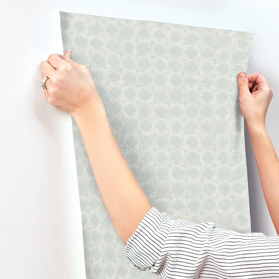 Chesapeake Button Block wallpaper, color Aqua, SKU 3125-72308