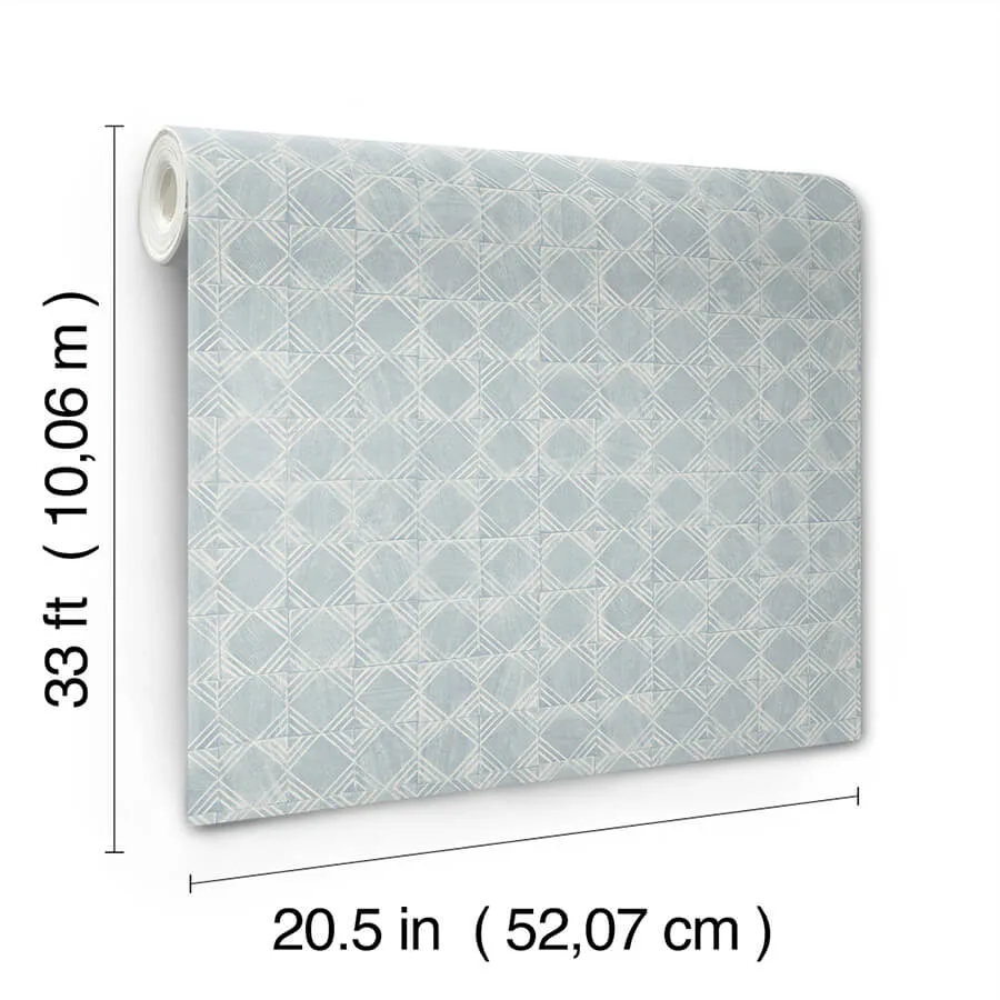 Chesapeake Button Block - Blue Wallpaper | Buy Online Chesapeake Button Block wallpaper, color Blue, SKU 3125-72305